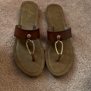 Brown sandals! Worn twice